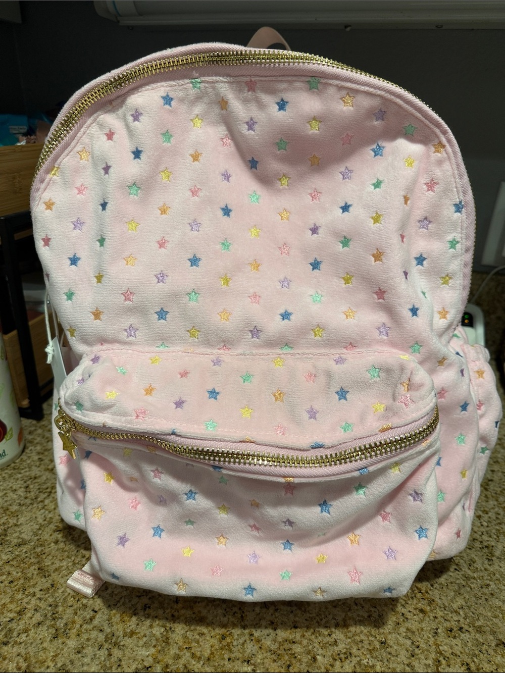 Stoney Clover Park & Beach Pink Star-Print Backpack